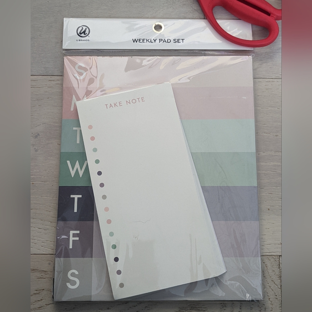 Colorful Weekly Planner and Notepad Set - Picture 2 of 4